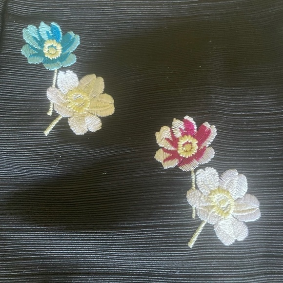 Anthropologie HD in Paris Skirt Cotton & Silk Floral Embroidered 2 NWT Campanula - Picture 4 of 8